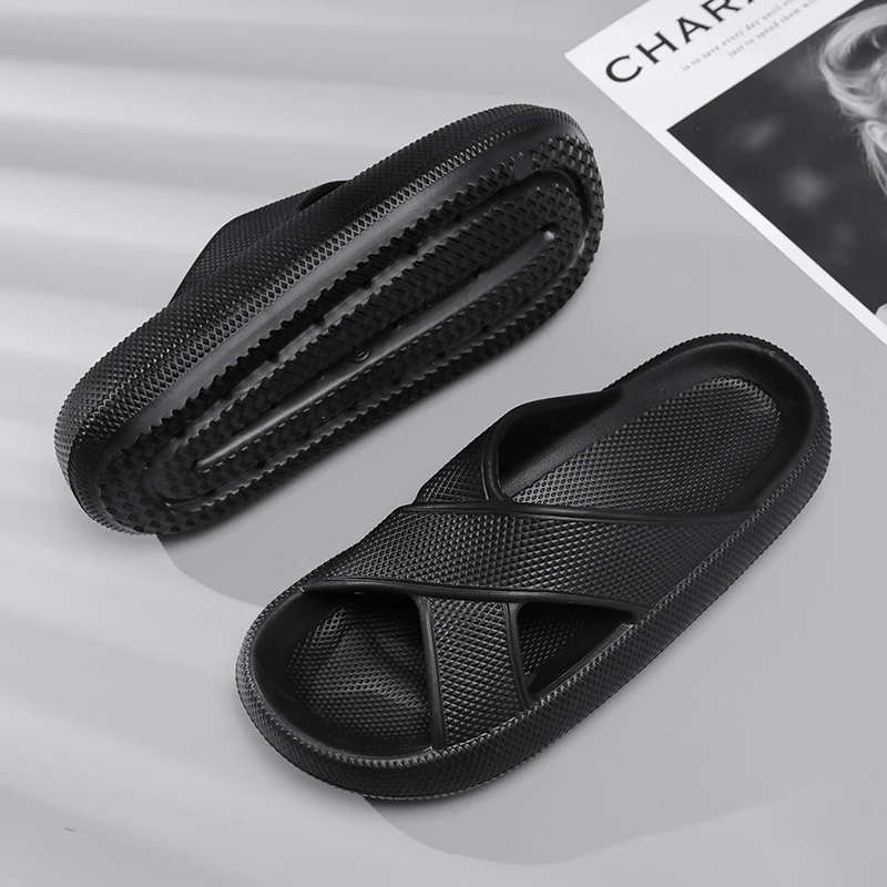 Brand High Quality Women Slippers Thick Platform Slippe Men Bathroom Slipper Soft Eva Anti-Slip Couples Slides Lady Summer Shoes
