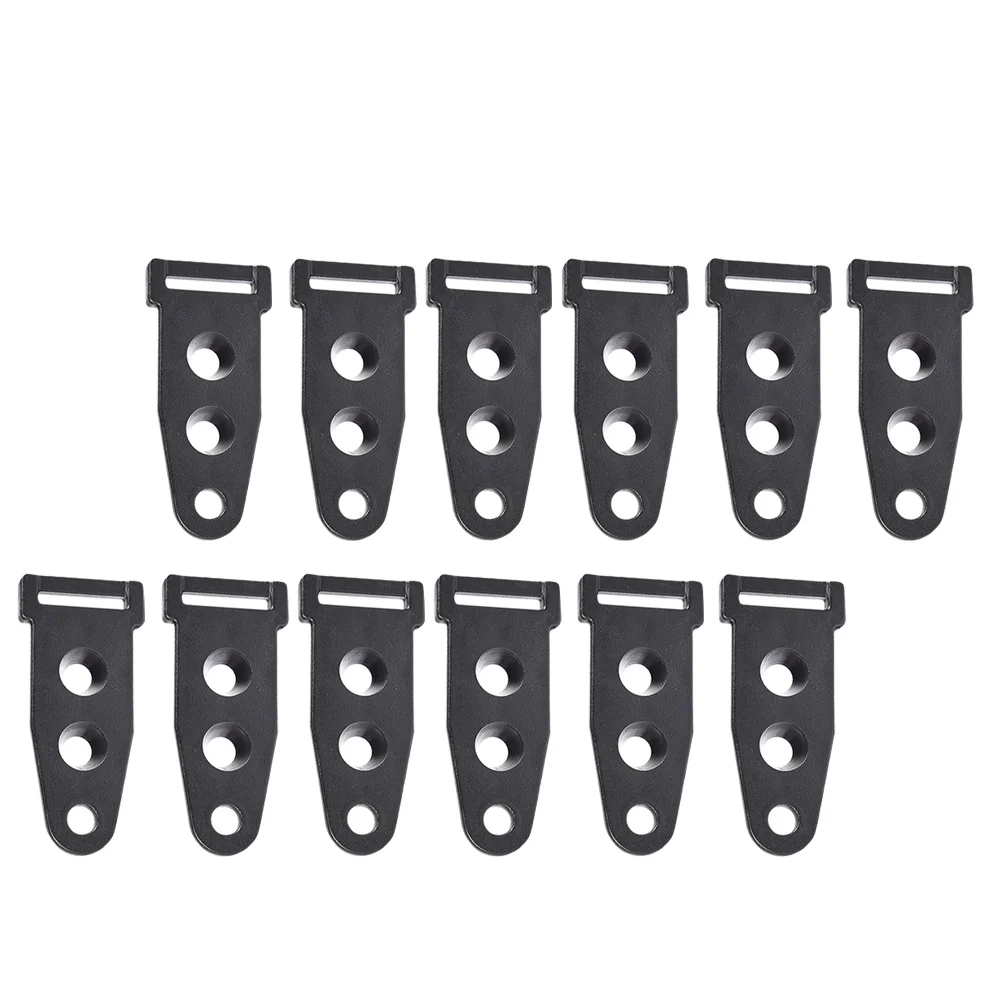 

10 Pcs Tent Adjustment Buckle Plastic Supply Black Outdoor Canopy Adjuster Waterproof Tents Camping Installation Pole Accessory
