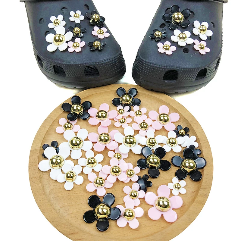 

Shoes Charms Ready To Put on White Daisy Sunflower Combination Suit Shoe Buckle Girlish Shoes Accessories