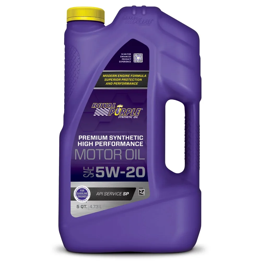 

Royal Purple High Performance Motor Oil 5W-20 Premium Synthetic Motor Oil, 5 Quarts