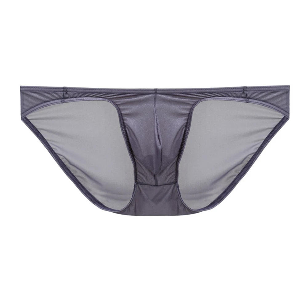 

Panties Men Briefs Knickers M~2XL Pouch See Though Soft Bikini Solid Color String Underpants Fashion