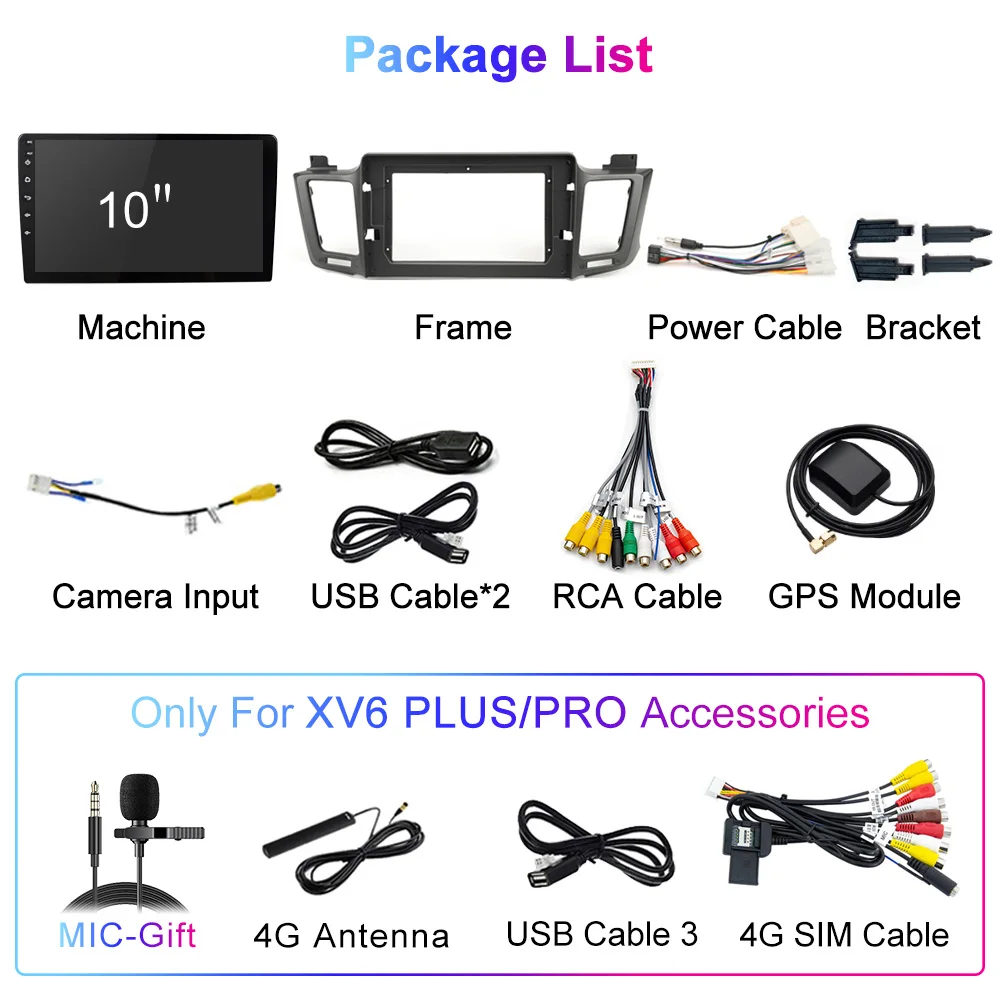 Автомобильный мультимедийный плеер XIMA XV6 Pro Android 10 2 din радио Carplay для Toyota RAV4 RAV 4