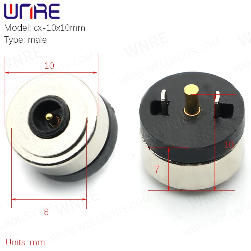 Магнитные разъемы cx-10 × 10 мм 2P женский и мужской Pogopin с сильной адсорбцией разъем