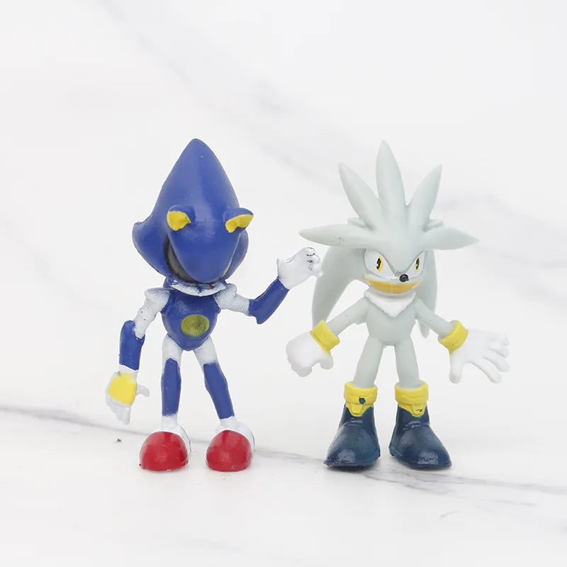 Фото 12 шт. 4-6 см Sonic Shadow Tails, экшн-фигурки, игрушки, ежик, кукла-эгман, мультяшная фигурка, коллекция кукол, детские аниме-игрушки, подарок №4