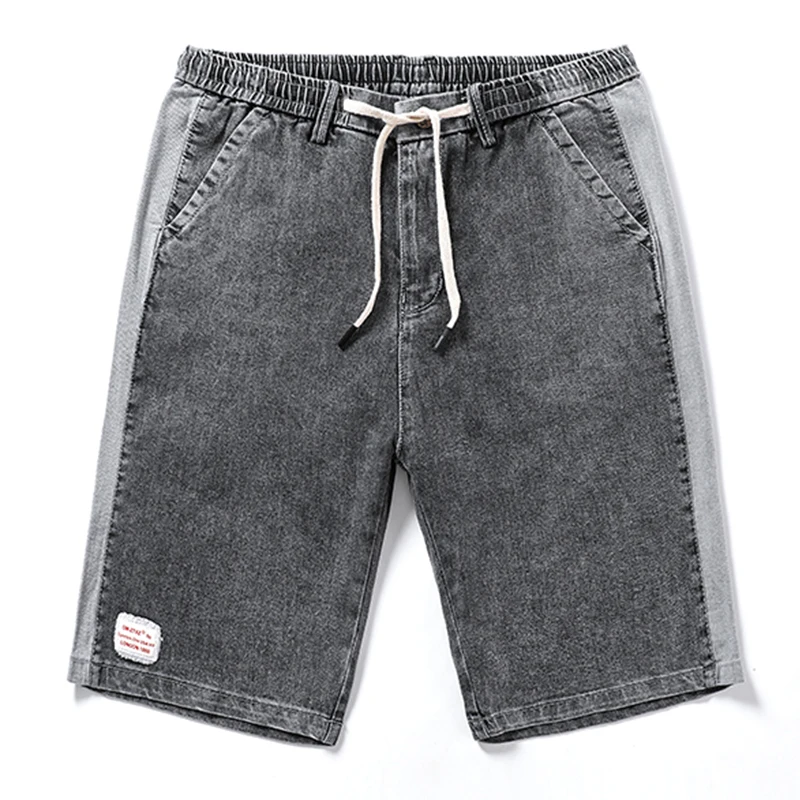 

Summer New Men's Short Jeans Blue Gray Casual Comfortable Simple Male Bermuda Beach Straight Denim Shorts Brand Clothing