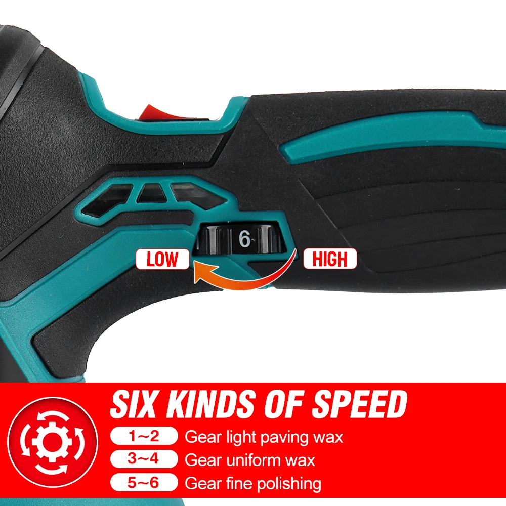 Беспроводная Автомобильная полировальная машинка 21 в 7000 об/мин регулируемая