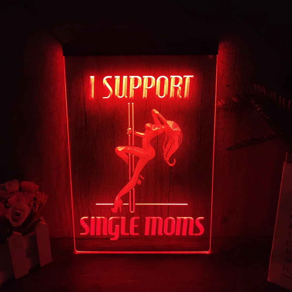 Экзотическая светодиодсветодиодный неоновая вывеска для танцев Поддержка