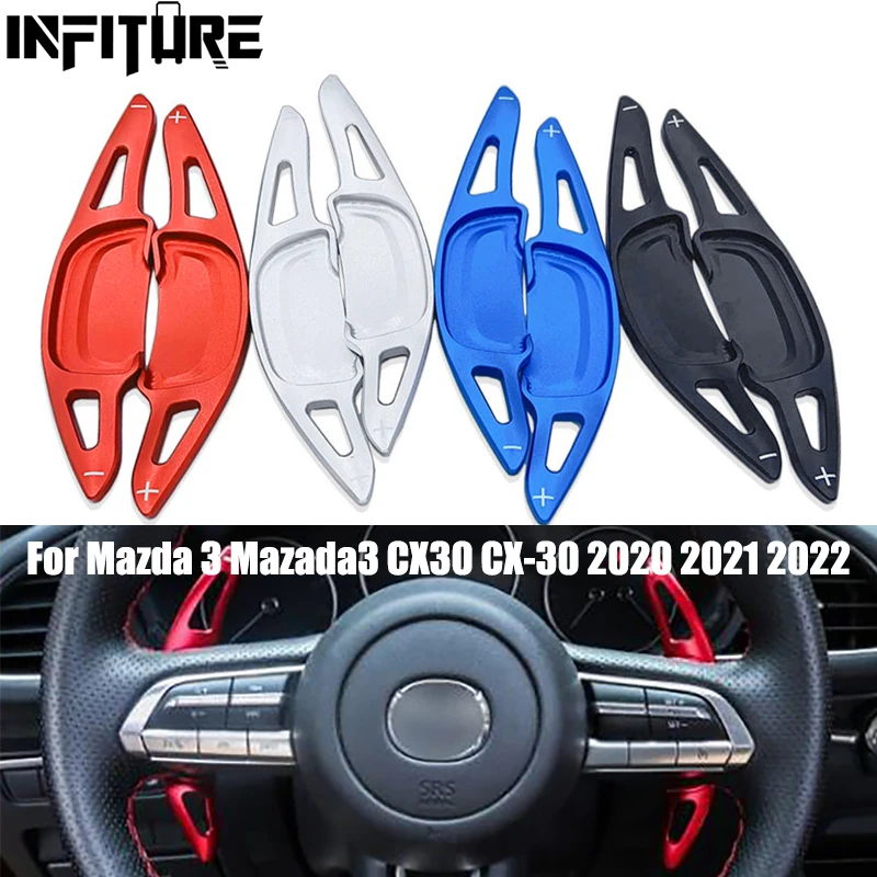 

2 шт., рычаг переключения передач на рулевое колесо для Mazda 3 Mazada3 CX30 CX-30 2020 2021 2022, весло из алюминиевого сплава