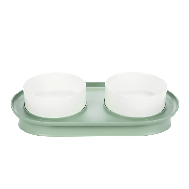 

Cat bowl ceramic double bowl cat food bowl dog bowl food bowl protection cervical vertebra kitten water bowl
