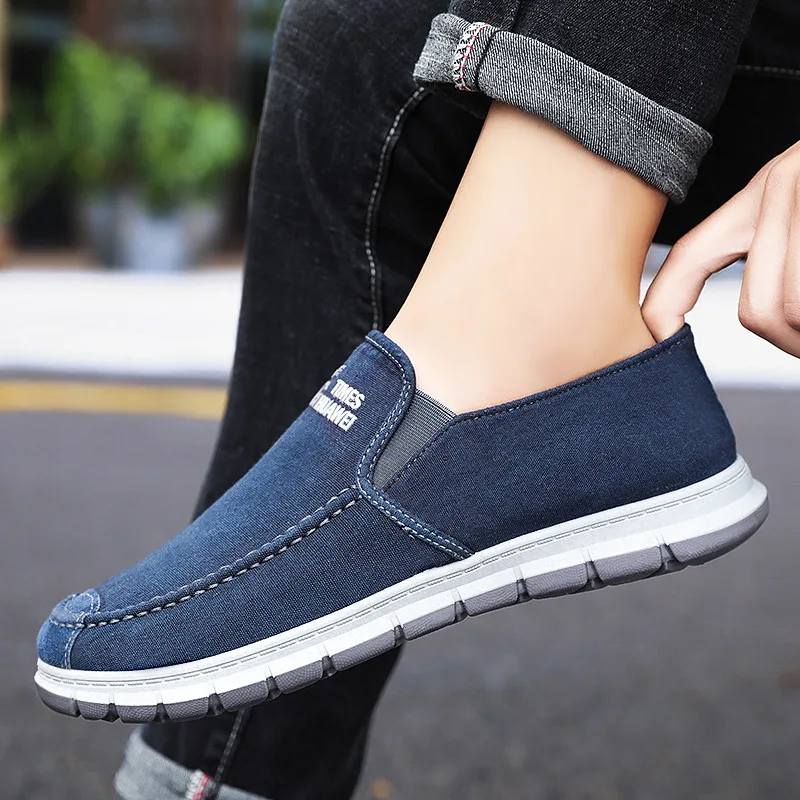 Кроссовки мужские легкие без шнуровки дышащие кеды повседневная обувь для