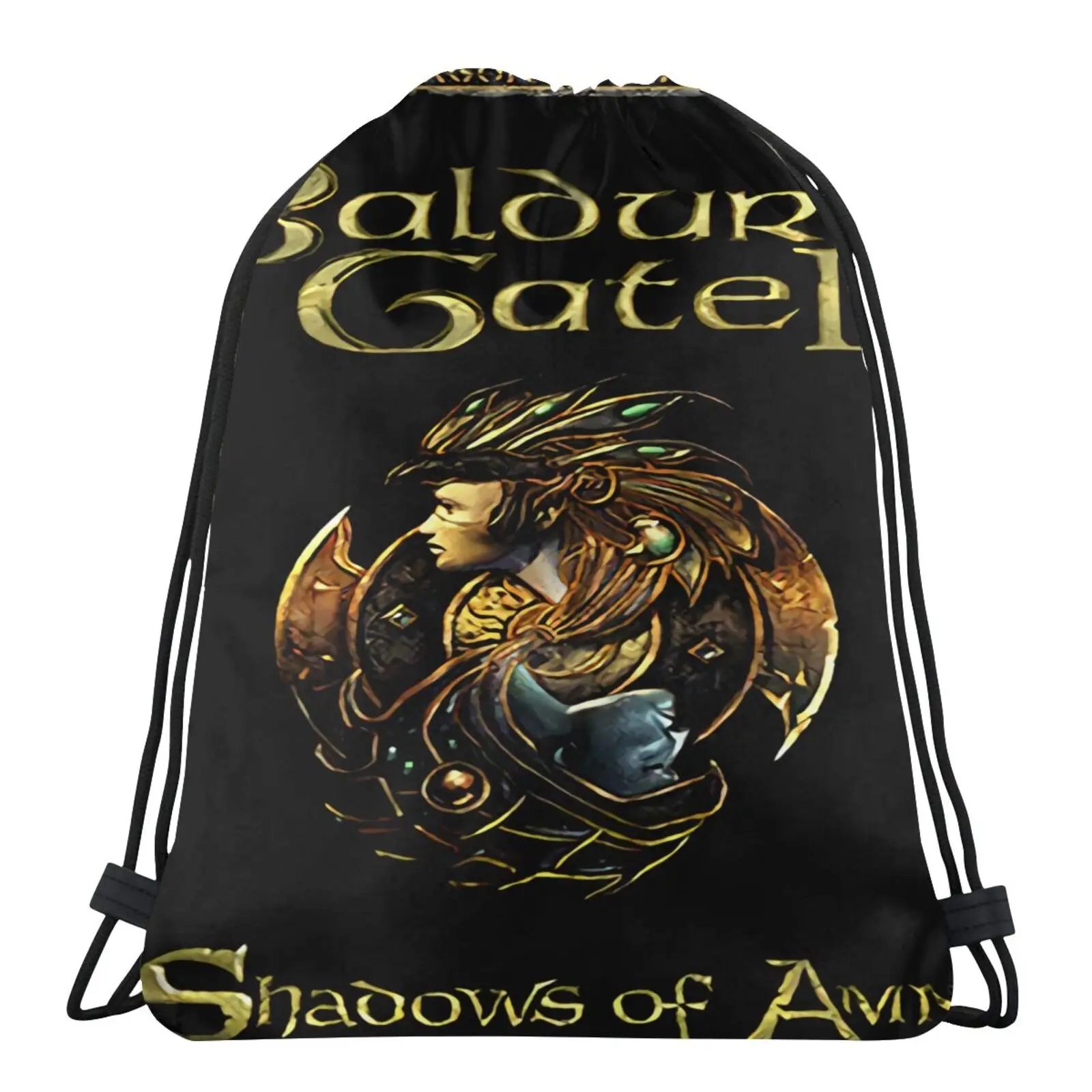 

Baldurs Gate Ii Shadows Of Amn Bag Small Fabric Bag Package Suitcases Cloth Backpack Physical Culture Bag Packing Bag Hip Sack