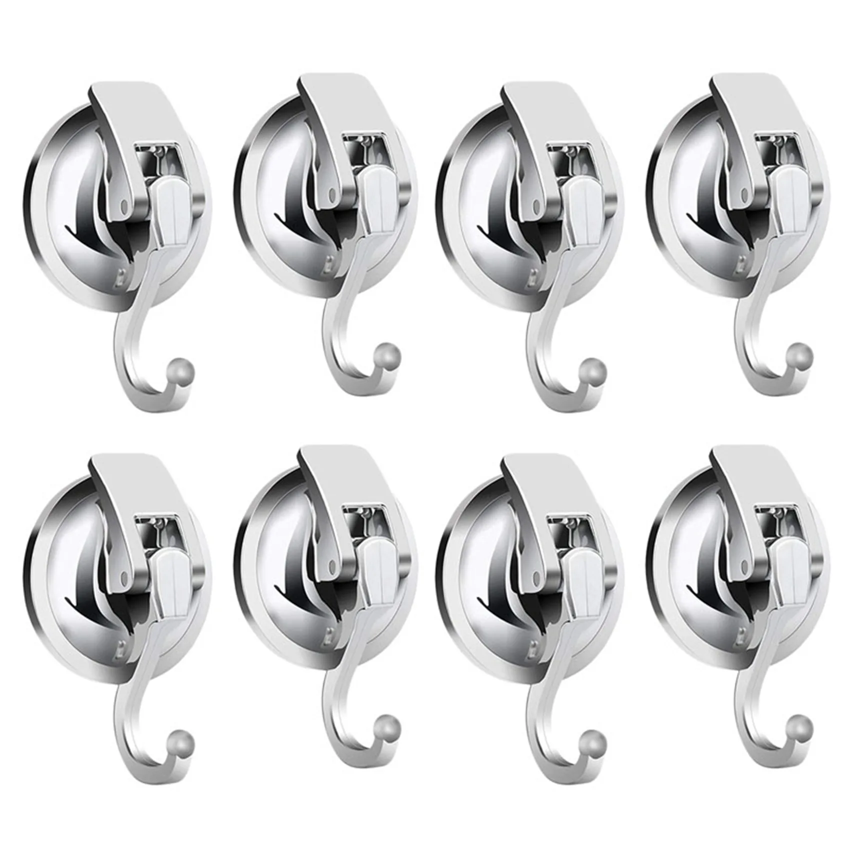 

Heavy Duty Vacuum Suction Cup Hooks (8 Pack) Specialized for Kitchen Bathroom Restroom Organization