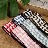 kewgarden 4cm 5cm 1 5 2 houndstooth satin ribbons diy make hairbow accessories handmade crafts sew gift packing 10 yards