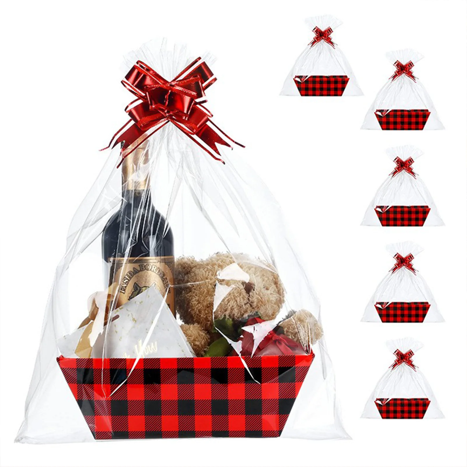 Set Empty Basket Sturdy Tray With Handle Bulk Red Wine Party Graduation Birthday Wedding Gift Baskets
