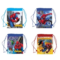 1pcs disney the avengers spiderman shopping bag drawstring backpack non woven party supplies portable sports drawstring bags