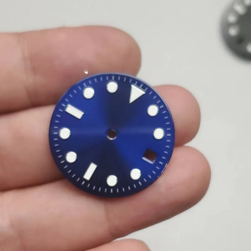 Watch Accessories Blue Black 4 Pin Dial Blue Luminous 28.5mm/29mm Fits 2824/2836 Movement Watch Dials