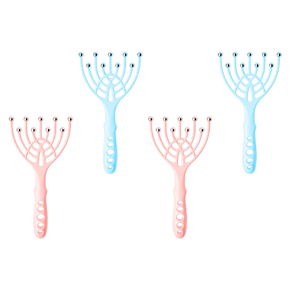 

4Pcs Meridian Relaxing Head Massager Practical Roller Scalp Stress Massager