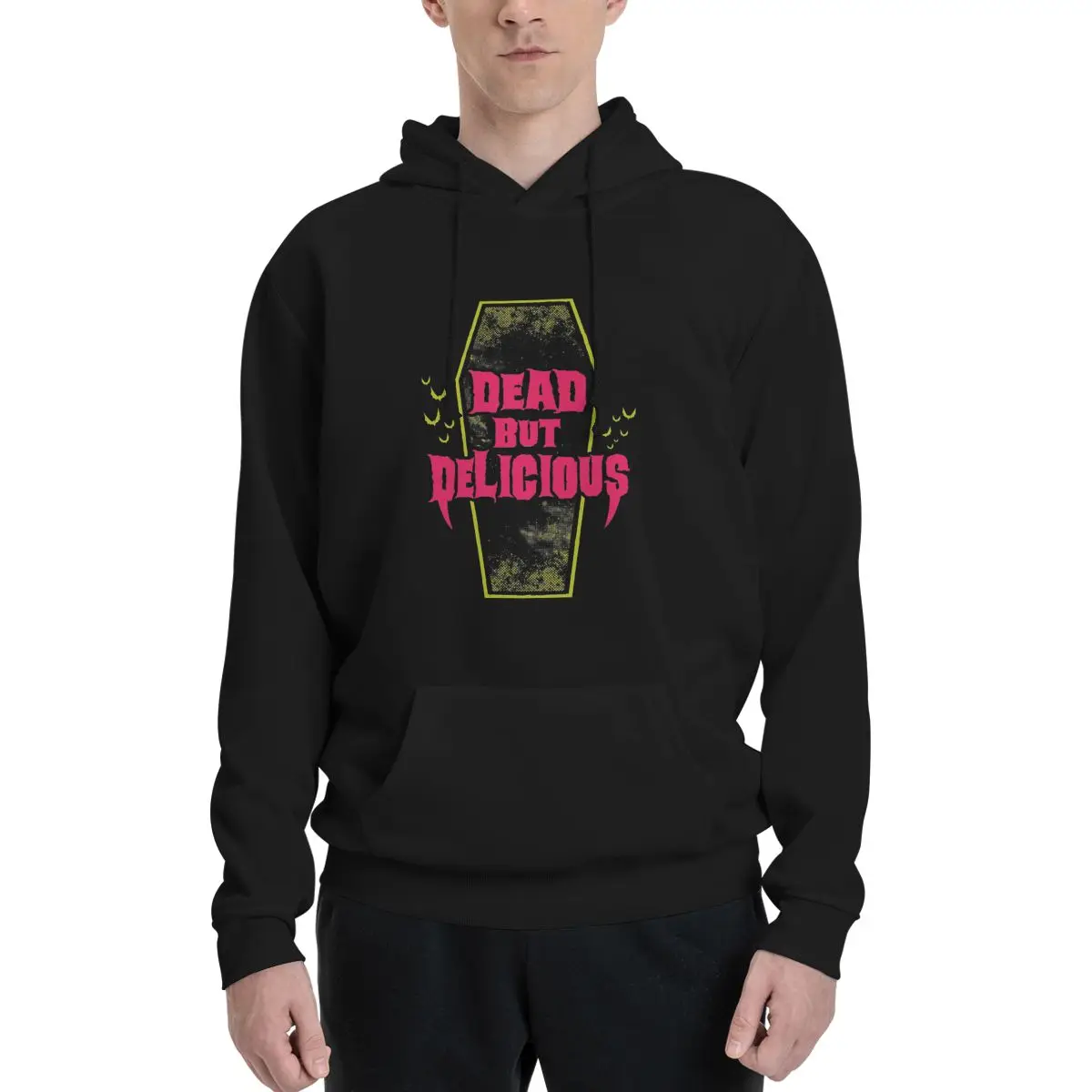 

Dead But Delicious - Funny Goth Vampire Polyester Hoodie Men's Women's Sweater Size XXS-3XL