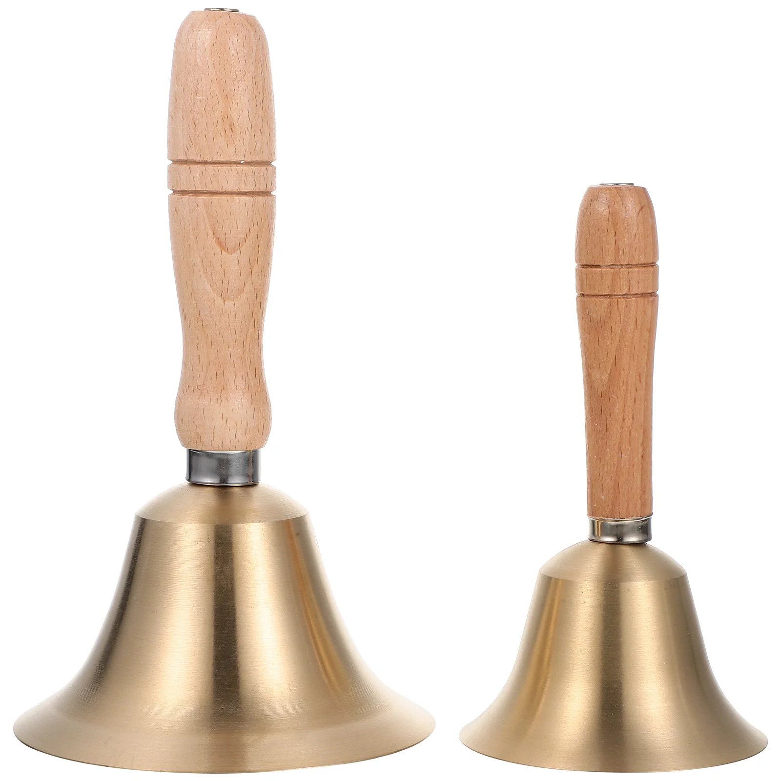 

2 Pcs Metal Restaurant Adornment Bell Small Home Decoration Decorate Wood Festival Office House Decorations Home