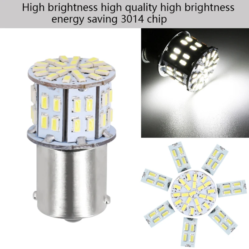 2 шт. автомобисветодиодный светодиодные лампы 12-24 в 1156 P21W 50SMD 3014