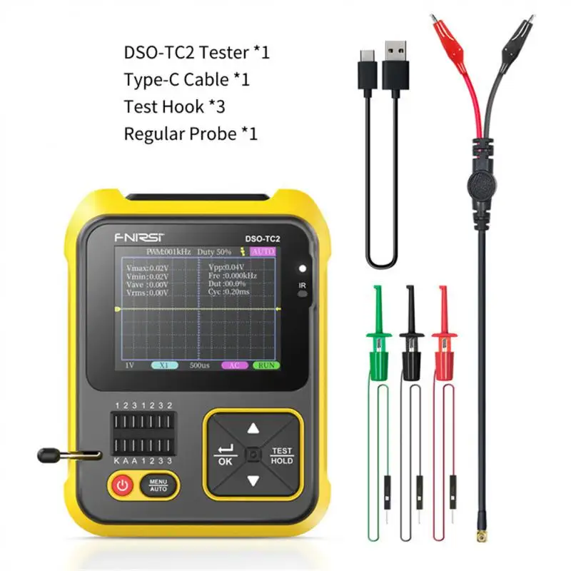 

Capacitance Meter Oscilloscope Transistor Detector Multi-function Pwm Out Function Signal Generator Dso-tc2 Tester Support Diode