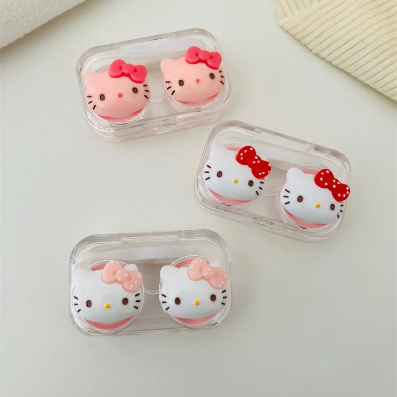 MINISO Hellokitty Прозрачная коробка для косметических контактных линз без скручивания