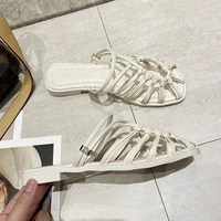 2022 new designer fashion casual roman slippers versatile indoor slippers trend versatile