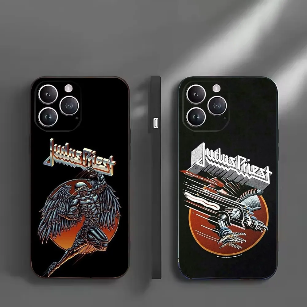 Чехол для телефона Rock J-Judas Band P-Priest iPhone 16 15 14 13 12 Mini 11 Pro XR X XS MAX 7 8 Plus силиконовый