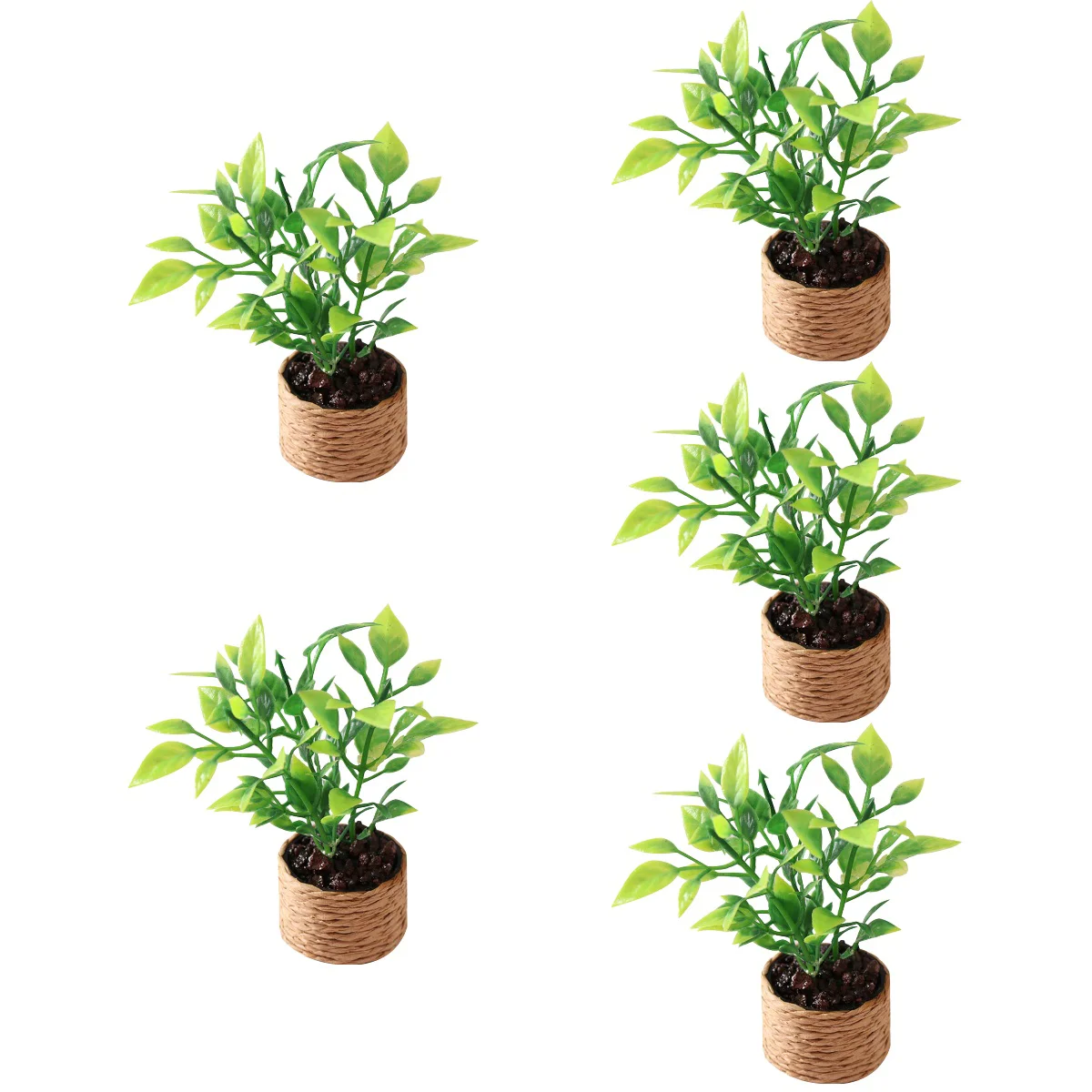 

5x Miniature Ornament Miniature Flowerpot Flower Pot Miniature Potted Decor Tiny Flower Pot Miniature Bonsai