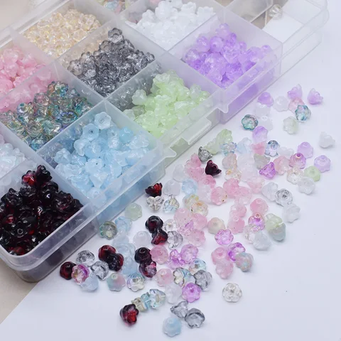 Стеклянные бусины YanQi цветок лилии 6 мм