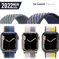 nylon loop strap for apple watch band 45mm 41mm smartwatch 44mm 32mm watchband correa sport belt bracelet iwatch series 7 5 se 6