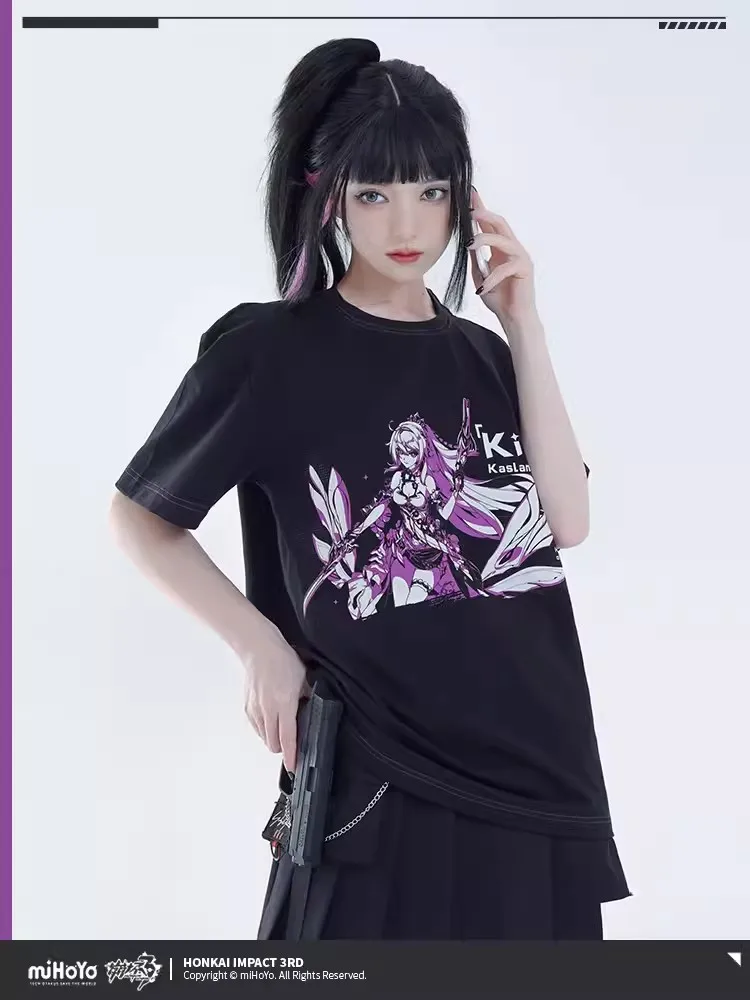 

Anime Games Honkai Impact 3 Cosplay Bronya Mei Kiana HERRSCHER OF ORIGIN/FINALITY/TRUTH Theme Series T-shirt Couple Tops Gift