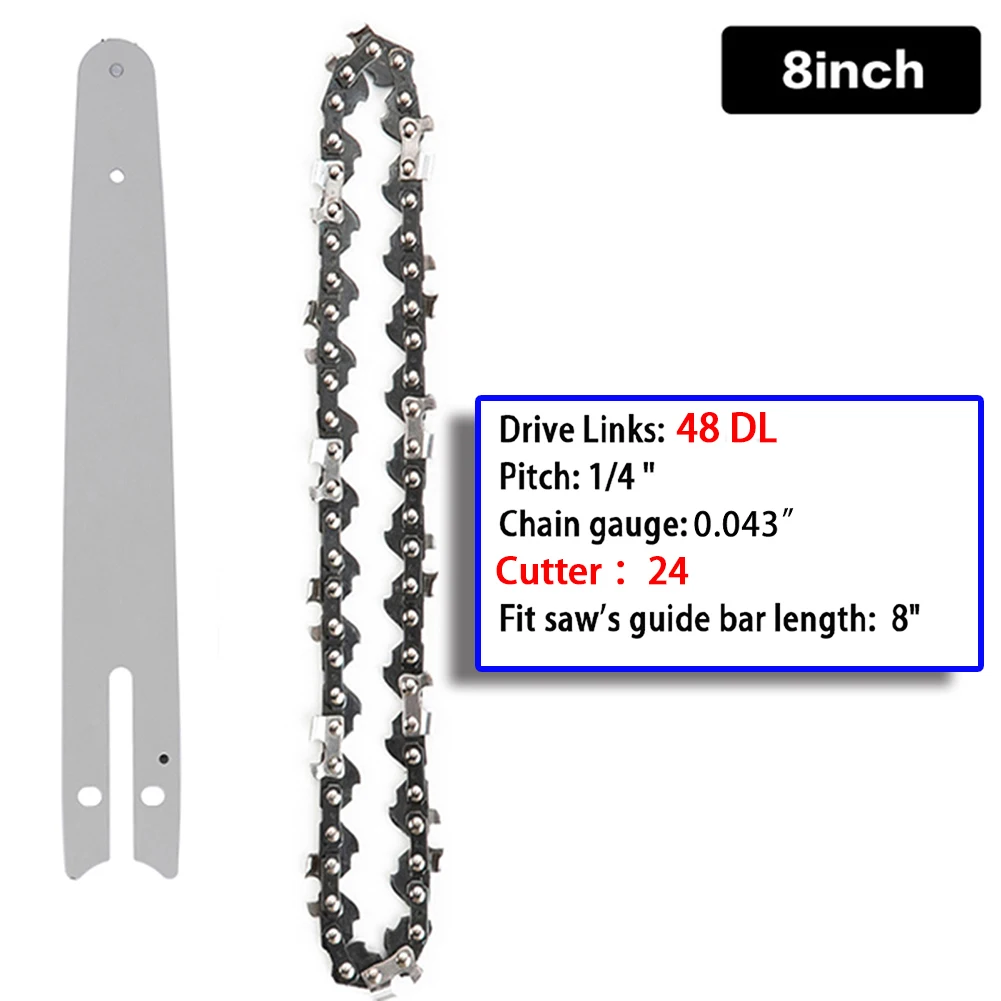 

Мини-цепи для бензопилы 8", металлические, 48 звеньев