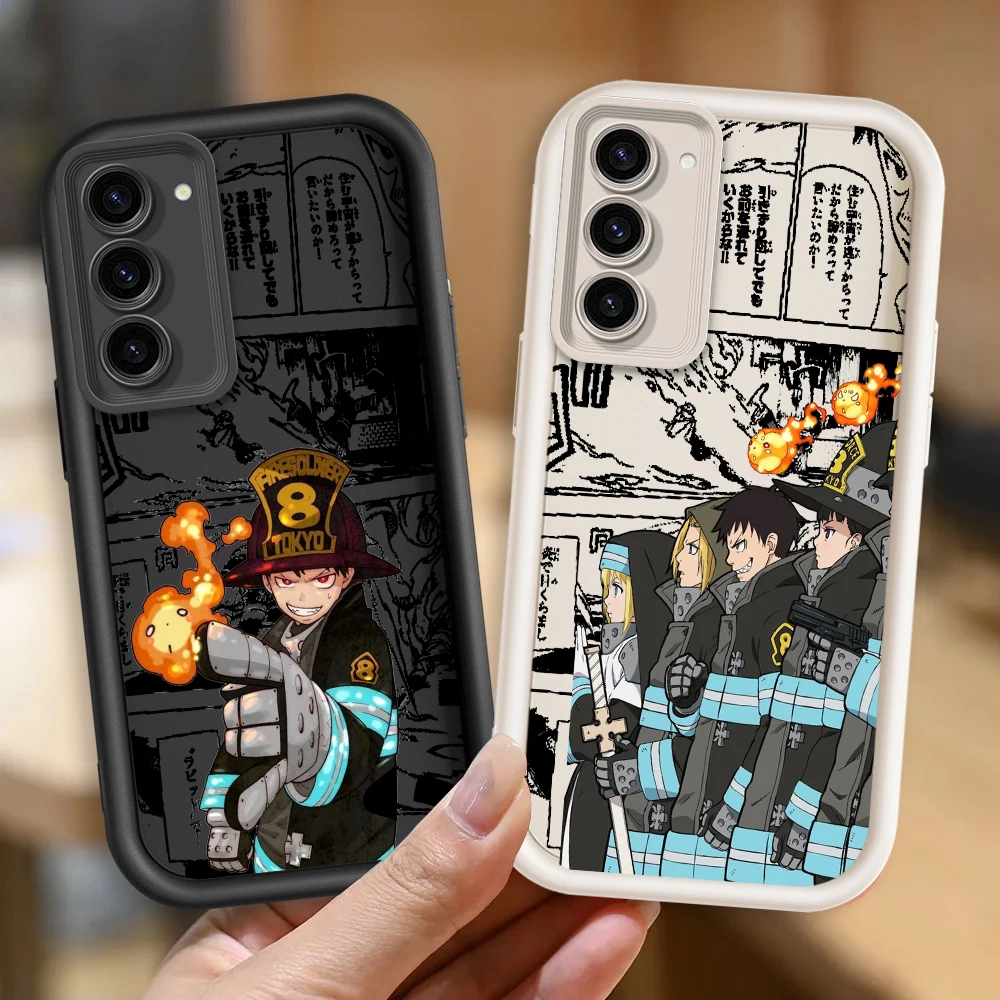 Аниме мультфильм пожарная сила для Samsung Note 20 S24 S23 S22 S21 S20 Ultra Plus FE A25 A23 A22 A15 A31