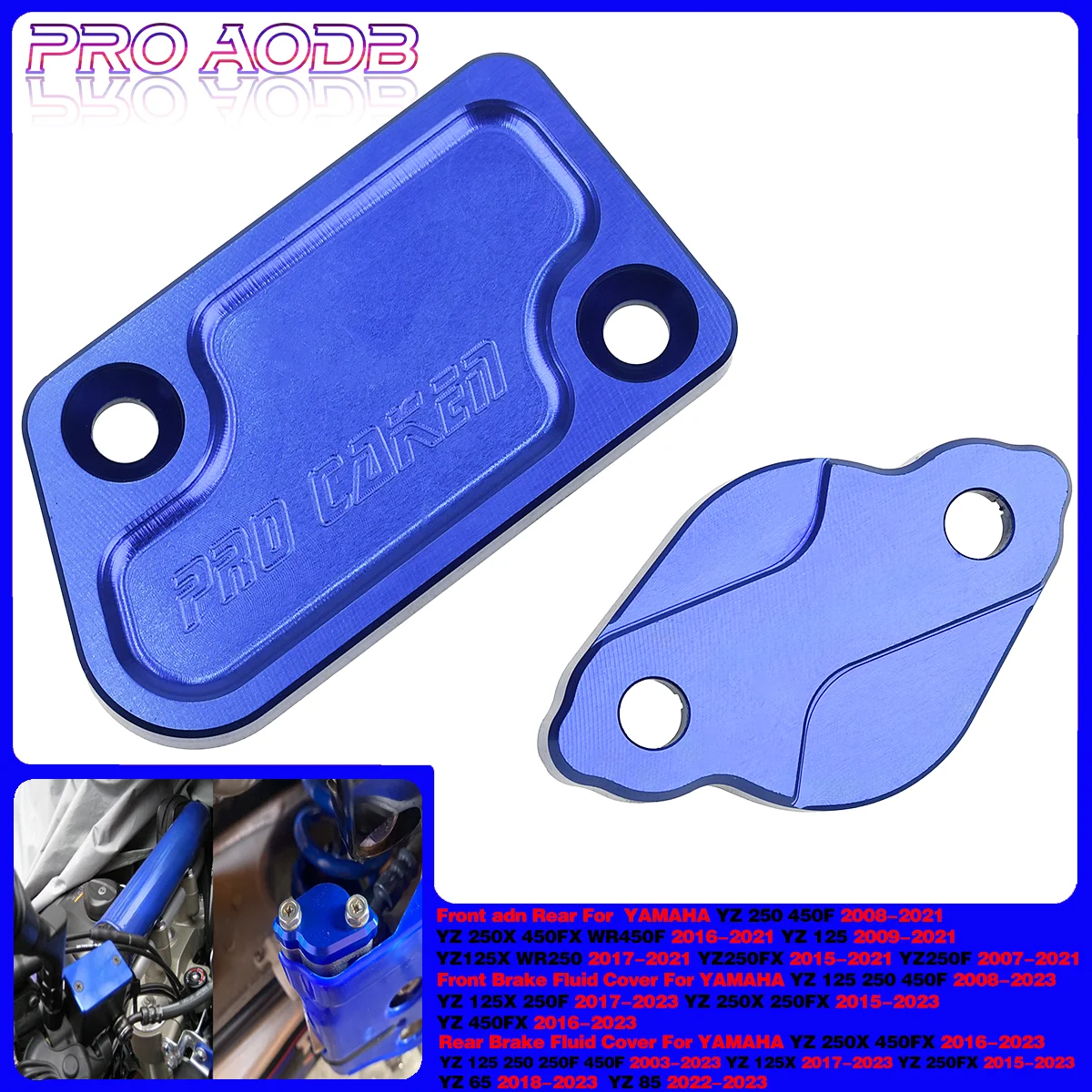 Для Yamaha 2008-2021 гг. Передняя и задняя крышка бачка тормозной жидкости с ЧПУ YZ 125 250 125X
