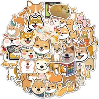 50 pcs cute and cute dog shiba inu graffiti stickers diy luggage skateboard notebook helmet decoration stickers