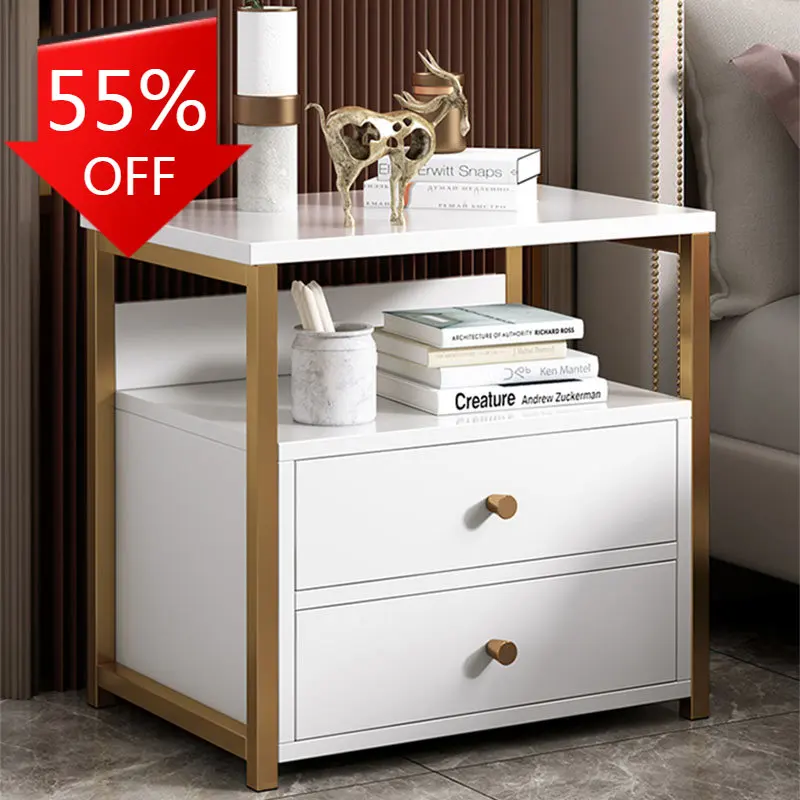 

White Bedside Table Drawers Bedroom Dressers Nordic Luxury Nightstand Organizer Bathroom Furniture Armarios De Dormitorio Desk