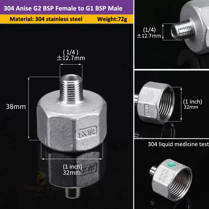 

Фитинги из нержавеющей стали 304 BSP