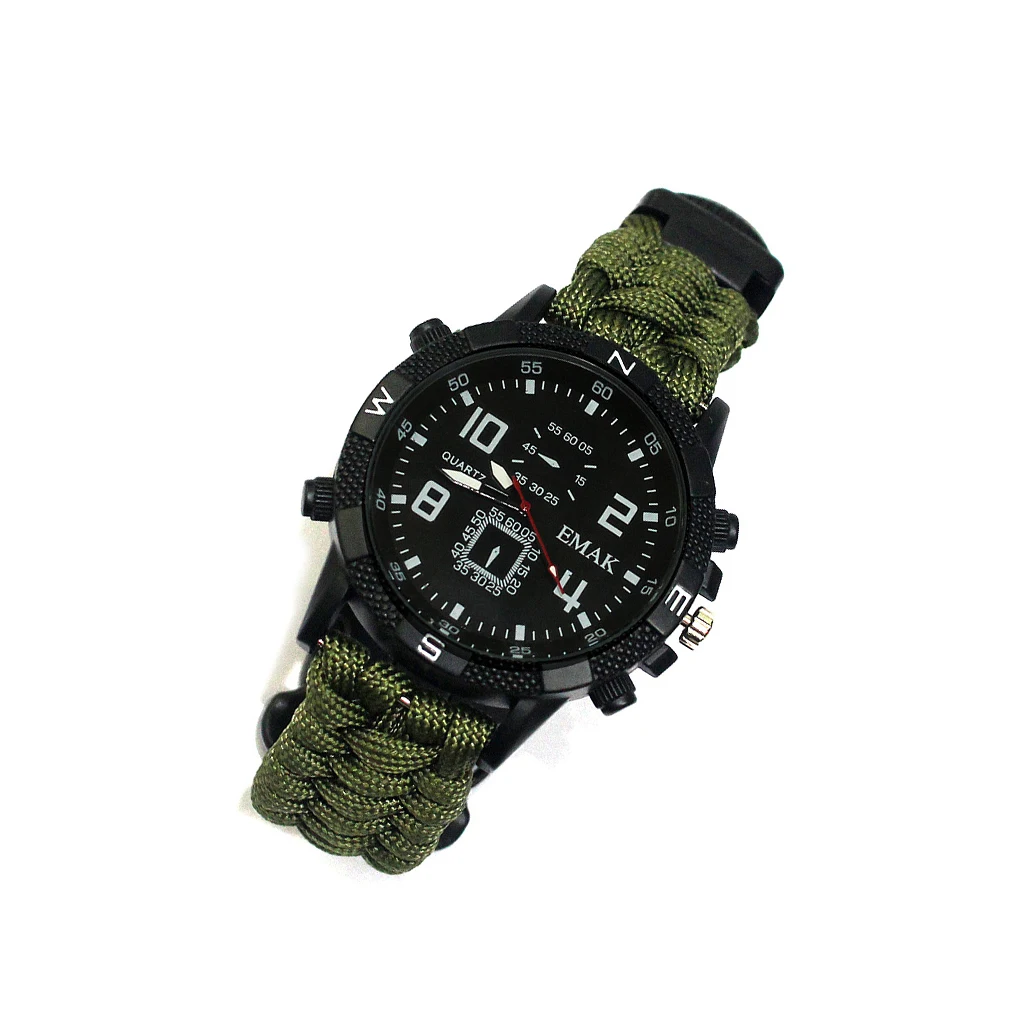 

Survival Watch Camping Tools Hiking Equipment Alloy Structure Shockproof Fine Workmanship Sturdy Shell Sweet Gift Powerful