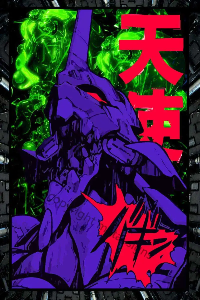 

Evangelion Neon Eva Mecha Metal Sign Tin Sign Tin Plates Wall Decor Room Decoration Retro Neon Sign For Club Cafe Pub Home