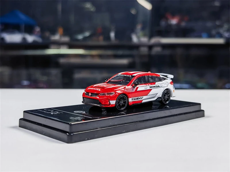 PARA 1:64 Honda Civic FL5Civic TypeR 2023 модель автомобиля из сплава дисплей подарок