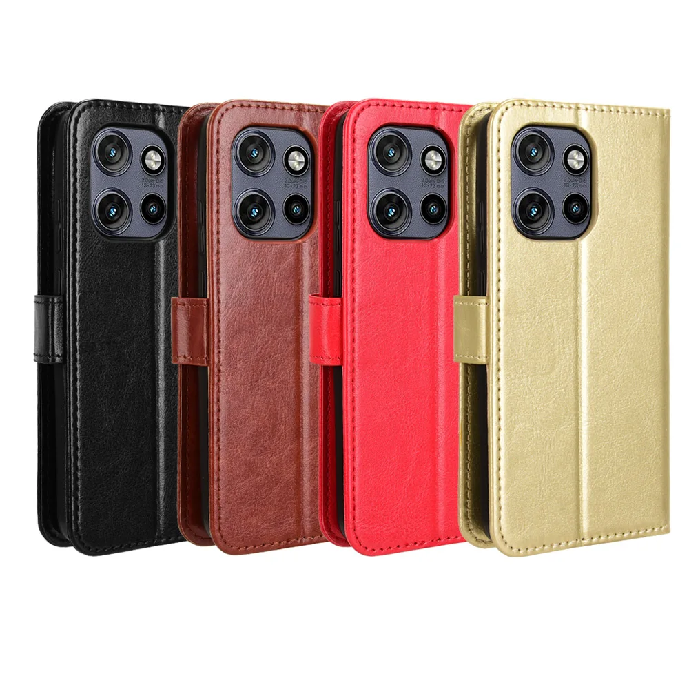 Кожаный флип-кошелек для Motorola ThinkPhone 25 чехол телефона Moto 5G Think с функцией подставки - Цена: 485