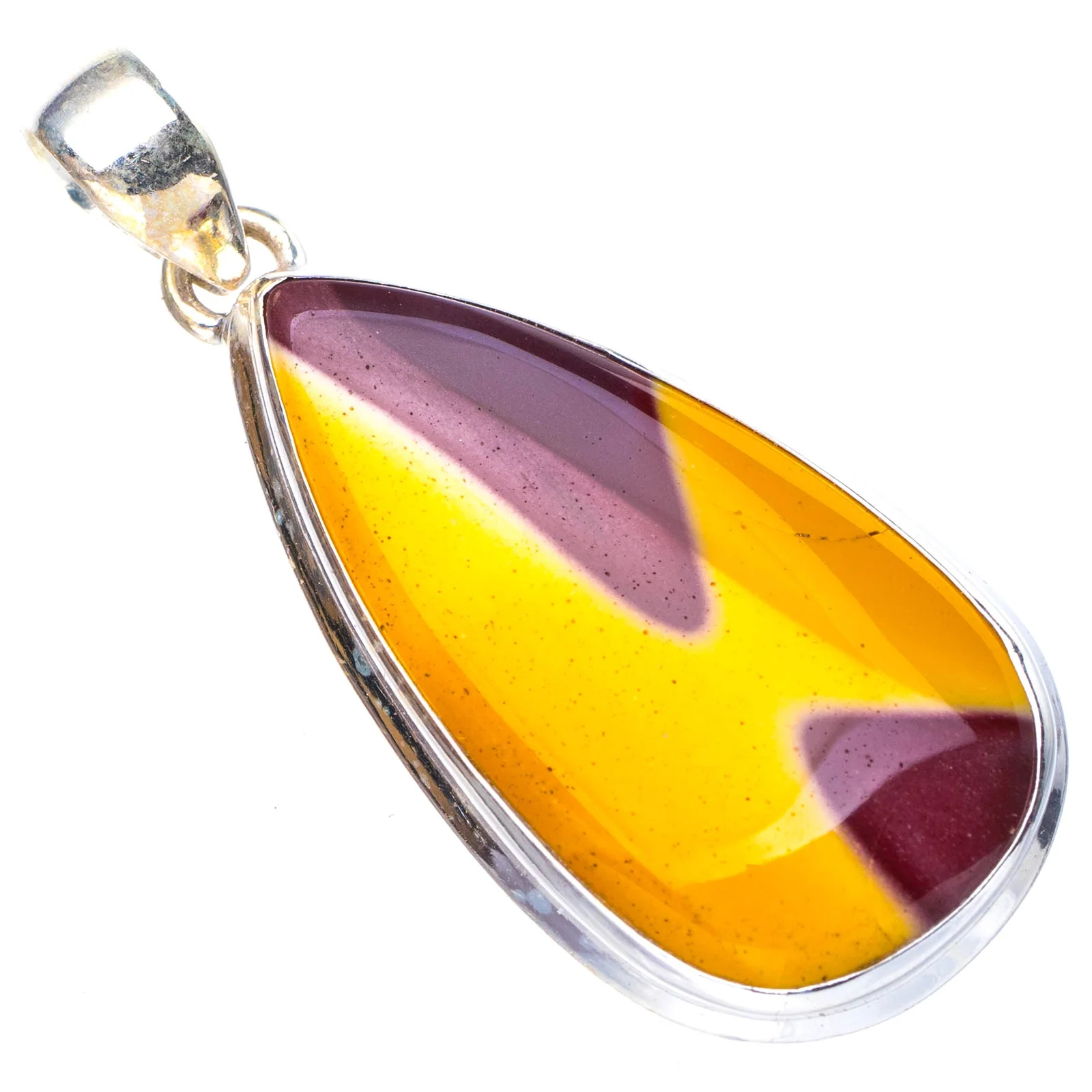 

StarGems Natural Royal Imperial Jasper Handmade 925 Sterling Silver Pendant 2" E4440
