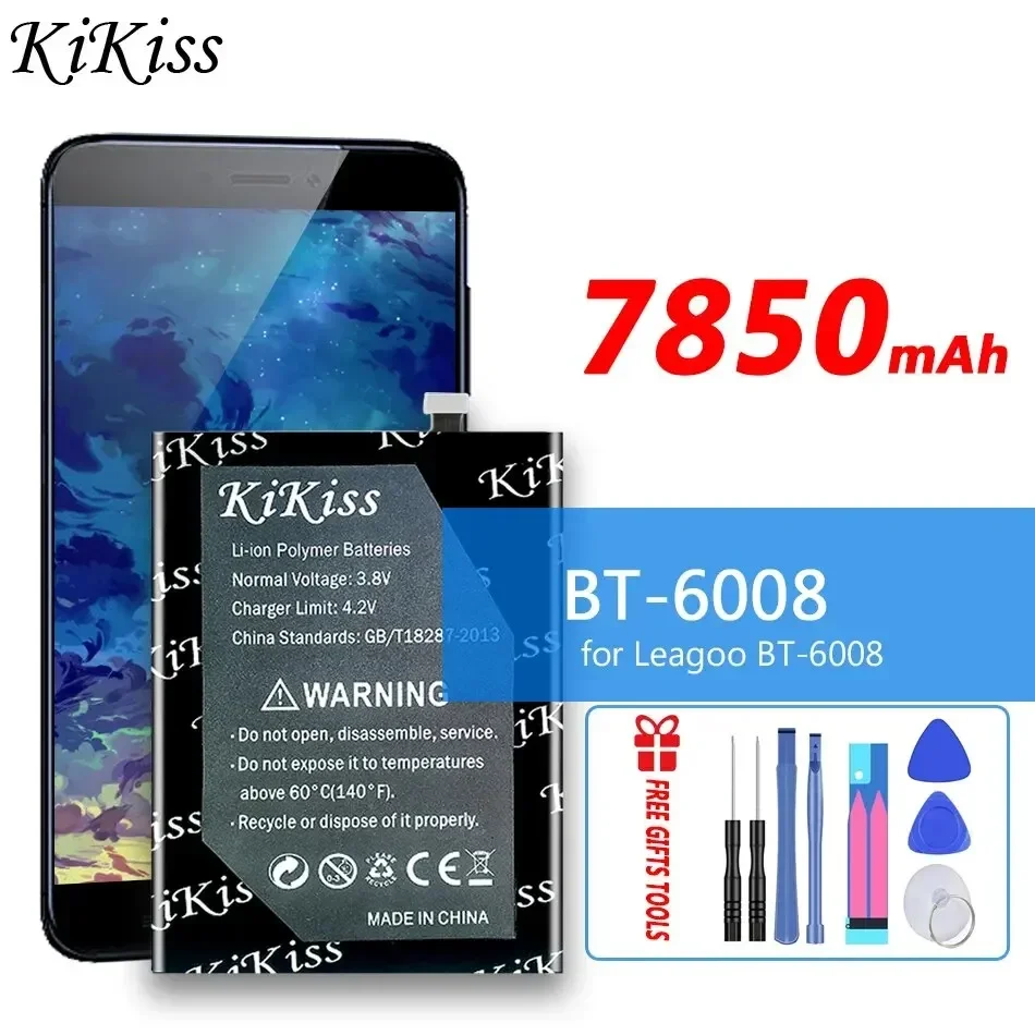 Мощный аккумулятор KiKiss 7850 мАч BT-6008 (BL7000) для Leagoo BT6008