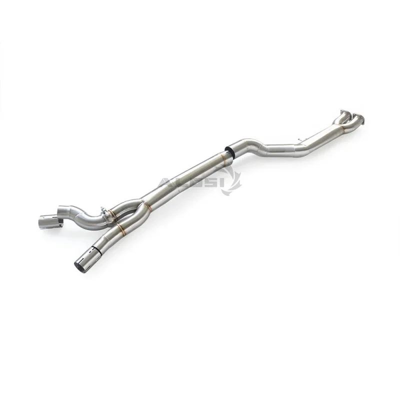 Фото Подходит для BMW M3 M4 Race S55 F80 F82 F83 3.0T 2014-2019, 89 мм, средняя выхлопная труба из нержавеющей стали, улучшенная автомобильная выхлопная система №4