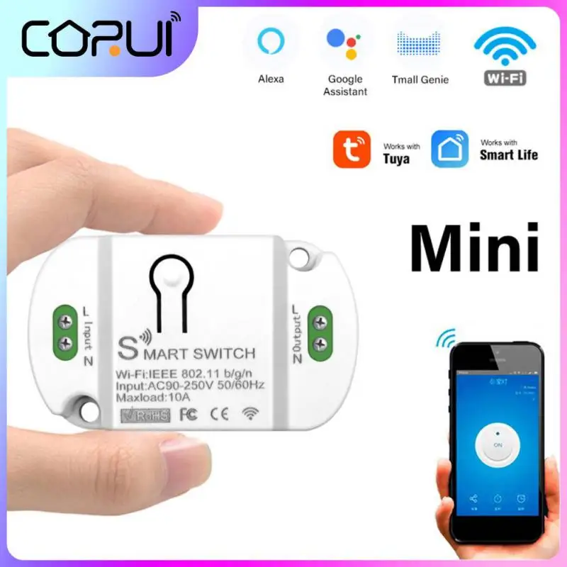 

Смарт-выключатель CORUI Tuya с Wi-Fi, 10/16 А