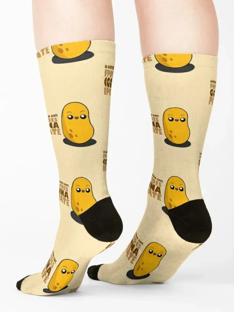Милый мультяшный картофель | Хатчерс дна ненависть укон пота Kawai Socks прозрачные