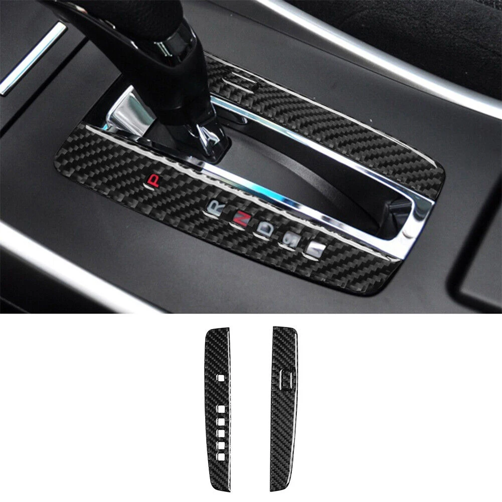 

2pcs Shifter Cover Trim Shifter Cover Trim Shifter Cover Trim Carbon Fiber Gear Shift Cover Trim For 2013-2017 Honda-Accord