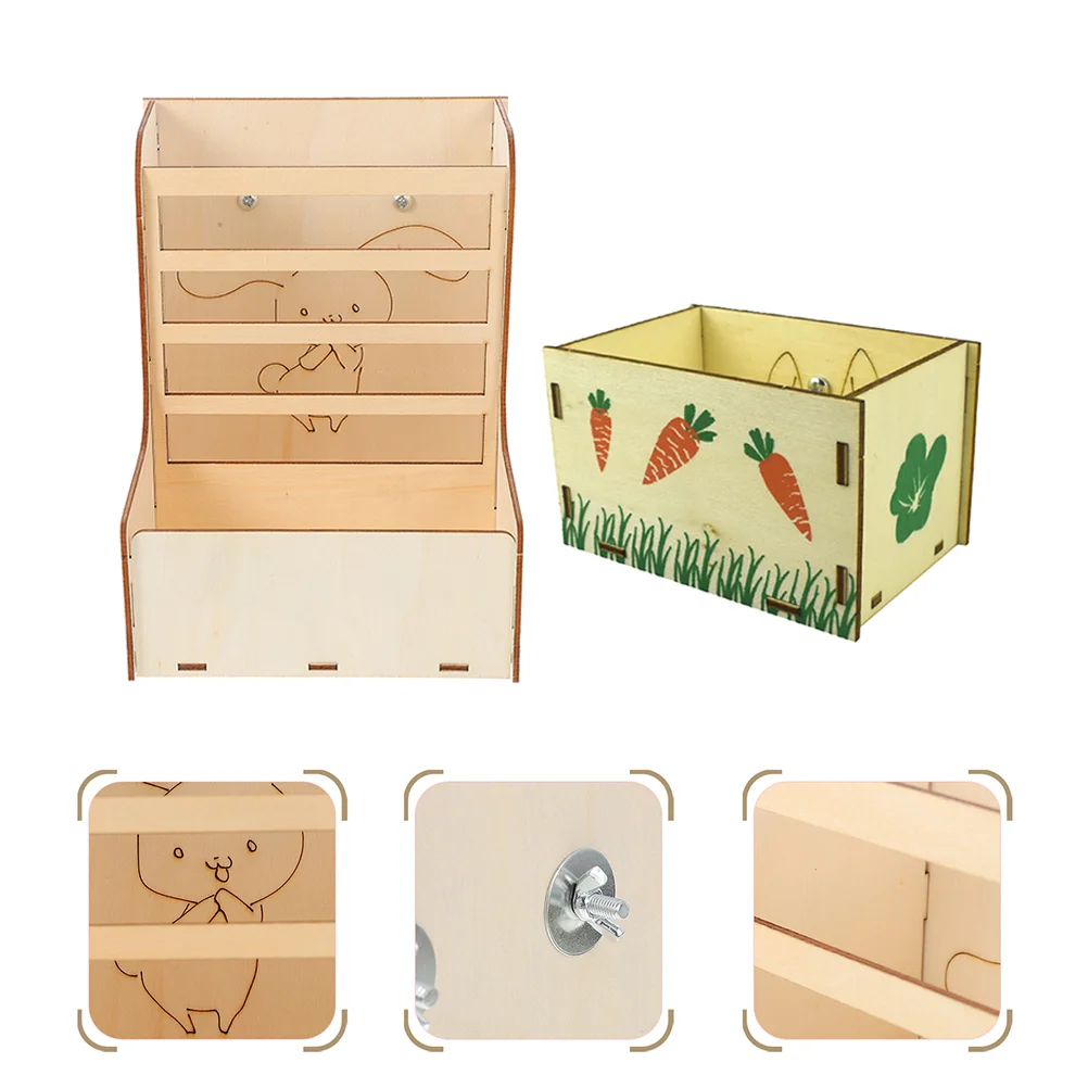 

2 шт., деревянная стойка для кормления кролика