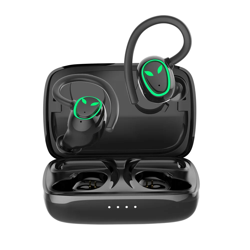 

Popular noise reduction sports Bluetooth headset tws ear mounted smart waterproof cool LED light high-quality headset